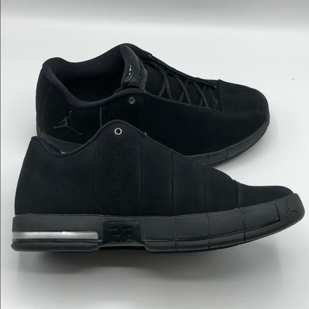 Jordan TE 2 Low Triple Black Basketball Shoes - Picture 3 of 10